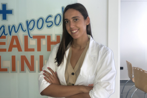 Noelia Carrión Hernández at the camposol health clinic